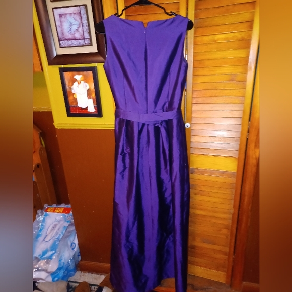ALFRED SUNG Deep Purple Maxi Dress Size 10 - Picture 3 of 3